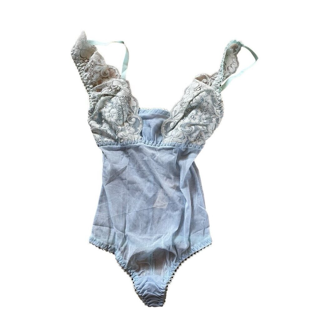 WE ARE HAH U UP free people Bodysuit Bundle Blue Brown - XS - NWT - Picture 7 of 12